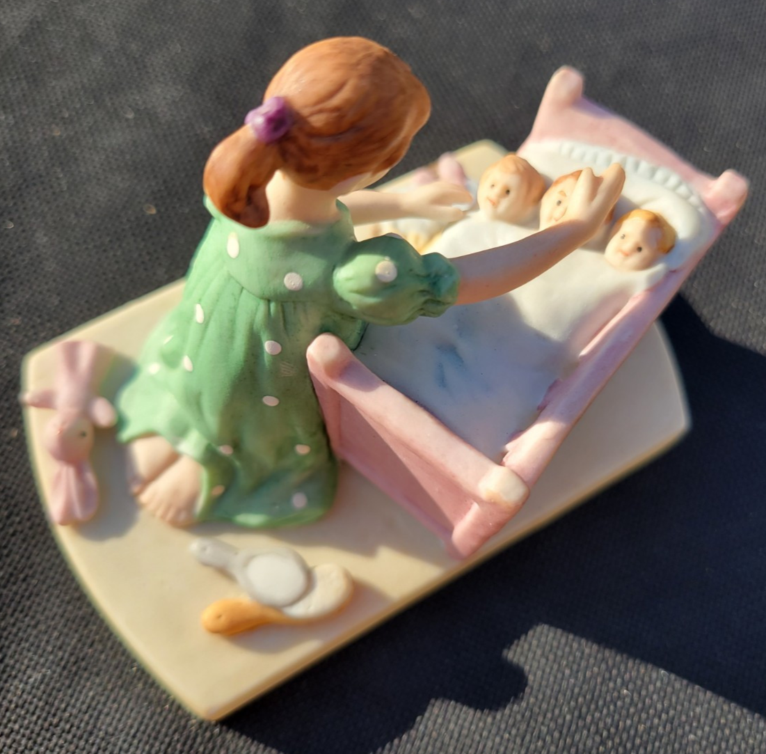 Vintage Norman Rockwell LITTLE MOTHER Figurine 1983