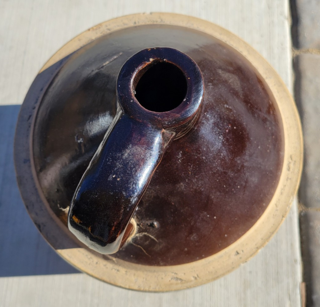 C. 1900 Antique 2 Gal MASCARO TONIQUE FOR THE HAIR SALT GLAZED? STONEWARE JUG