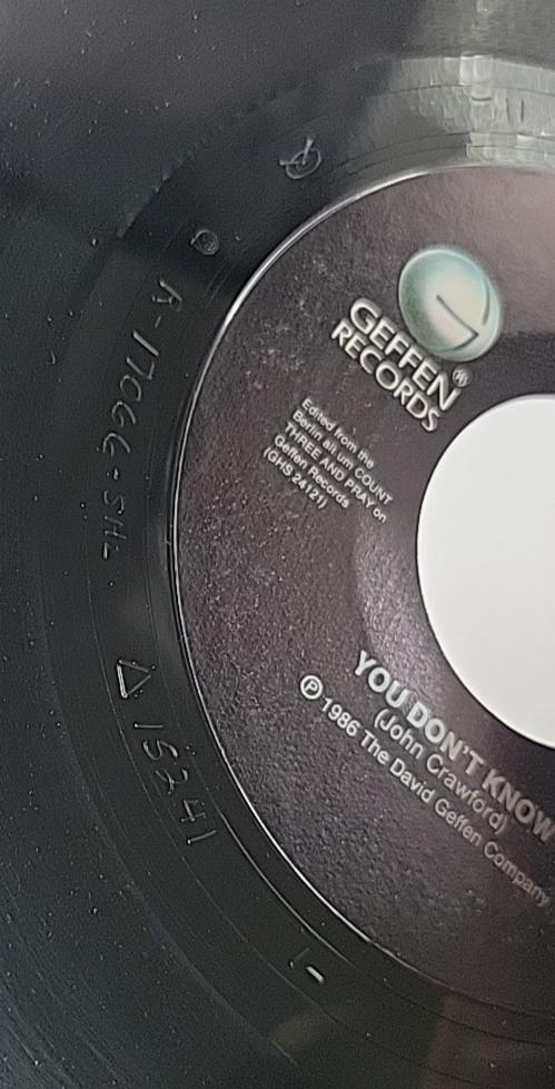 Berlin YOU DON'T KNOW Geffen Records 45 Promo 1986