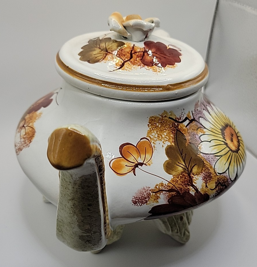 VINTAGE PAUL'S GIFTS COOKIE JAR NOVELTY COOKIE JAR 70'S FLORAL DESIGN NOS 728