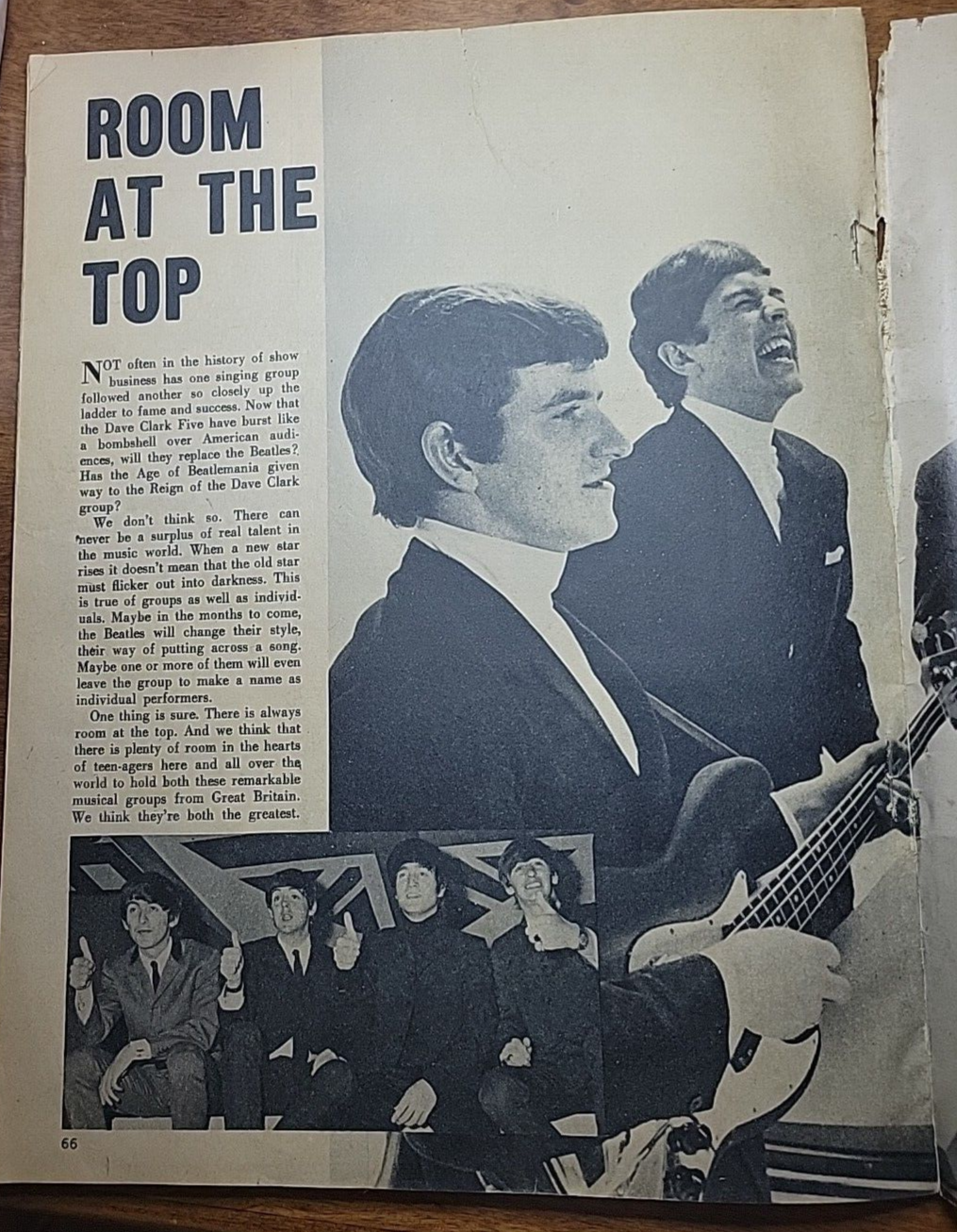 'Dave Clark 5 vs The Beatles' Popular Annual Magazine 1964