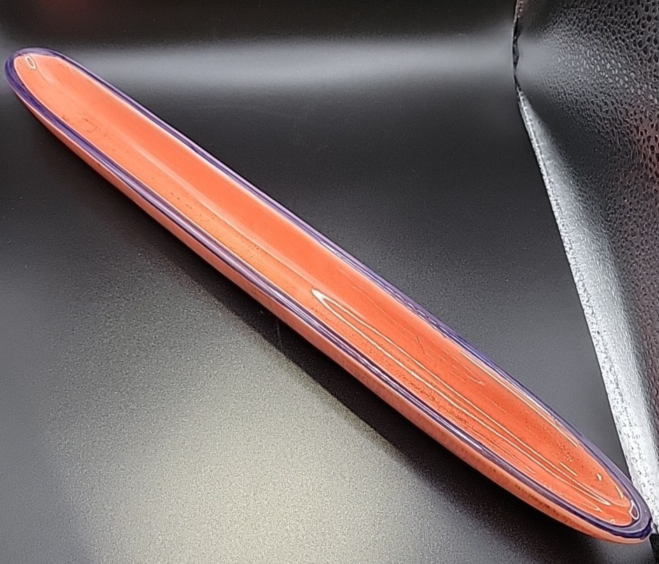 Blood Orange & Purple Ceramic Olive Tray Charcuterie 15" Over and Back Inc.
