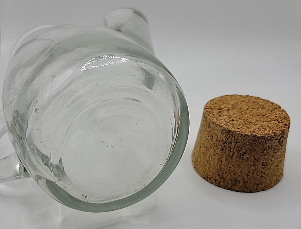 Westmoreland Snub Nose Clear Glass Pitcher With Cork