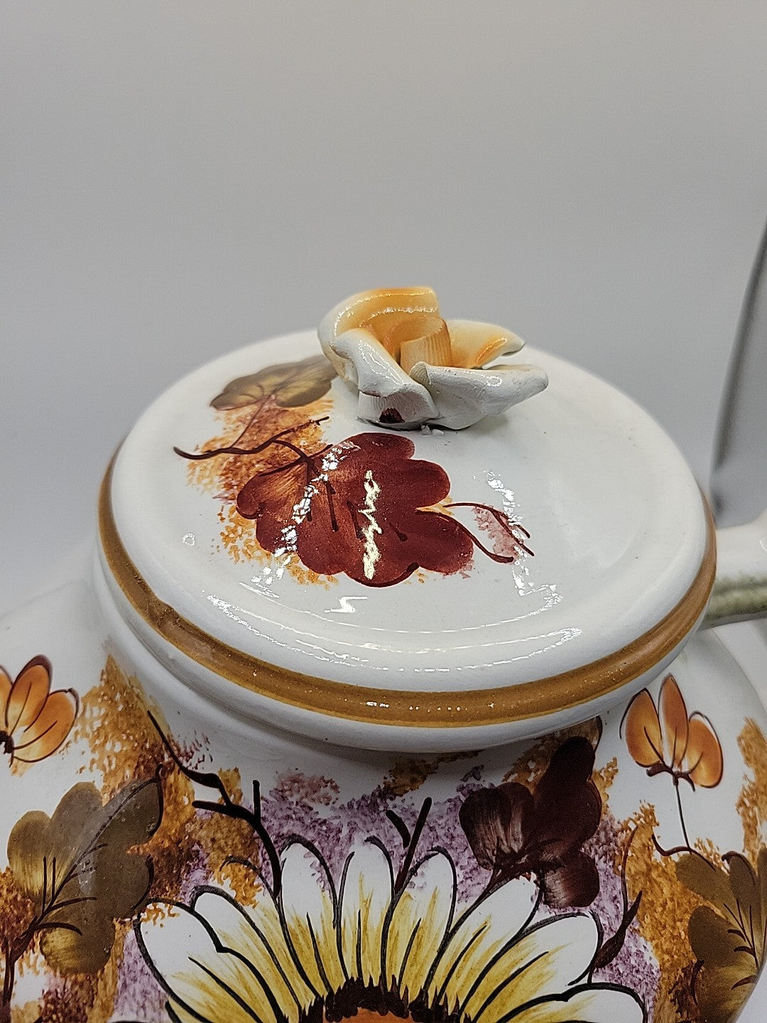 VINTAGE PAUL'S GIFTS COOKIE JAR NOVELTY COOKIE JAR 70'S FLORAL DESIGN NOS 728