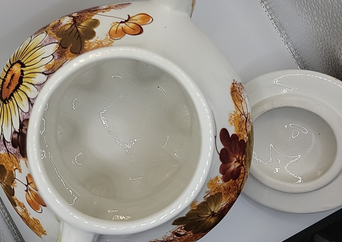 VINTAGE PAUL'S GIFTS COOKIE JAR NOVELTY COOKIE JAR 70'S FLORAL DESIGN NOS 728