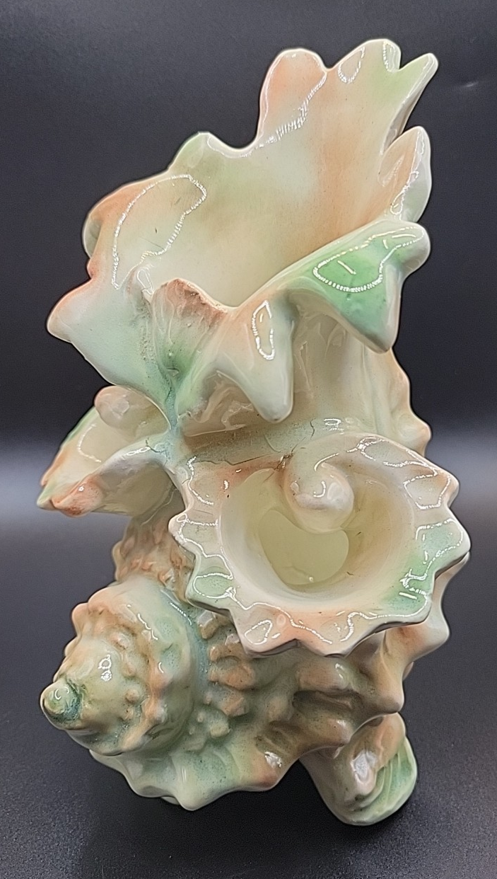 VINTAGE PAUL'S GIFTS CONCH SHELL PLANTER ITALY NOS 4266A