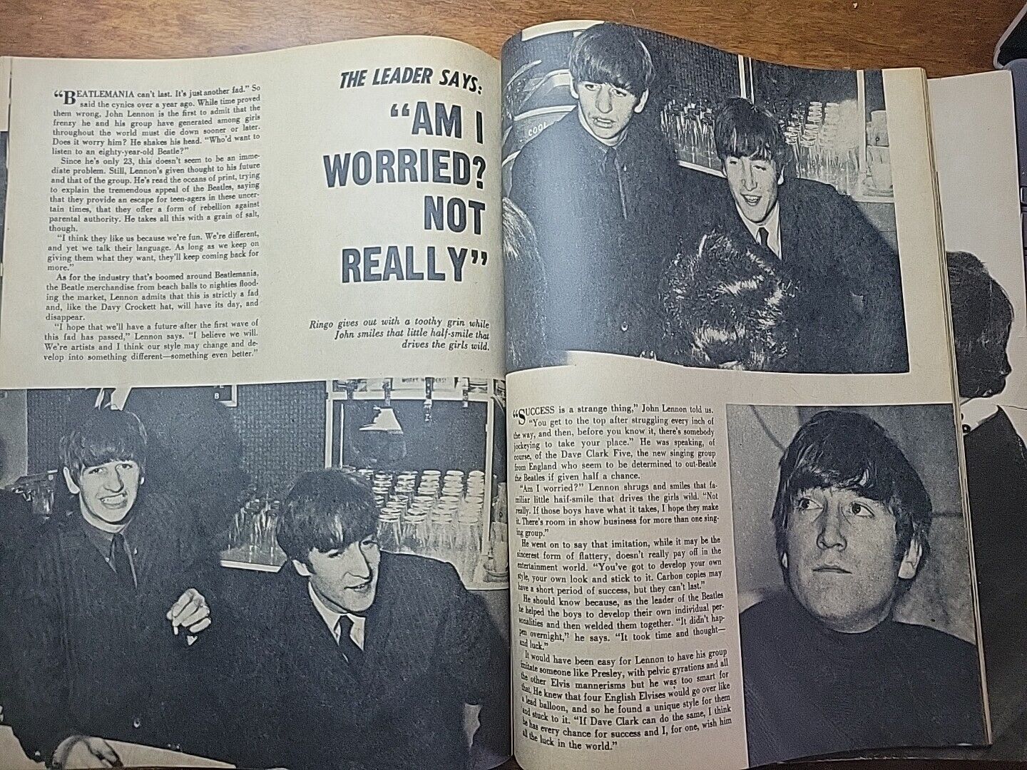 'Dave Clark 5 vs The Beatles' Popular Annual Magazine 1964