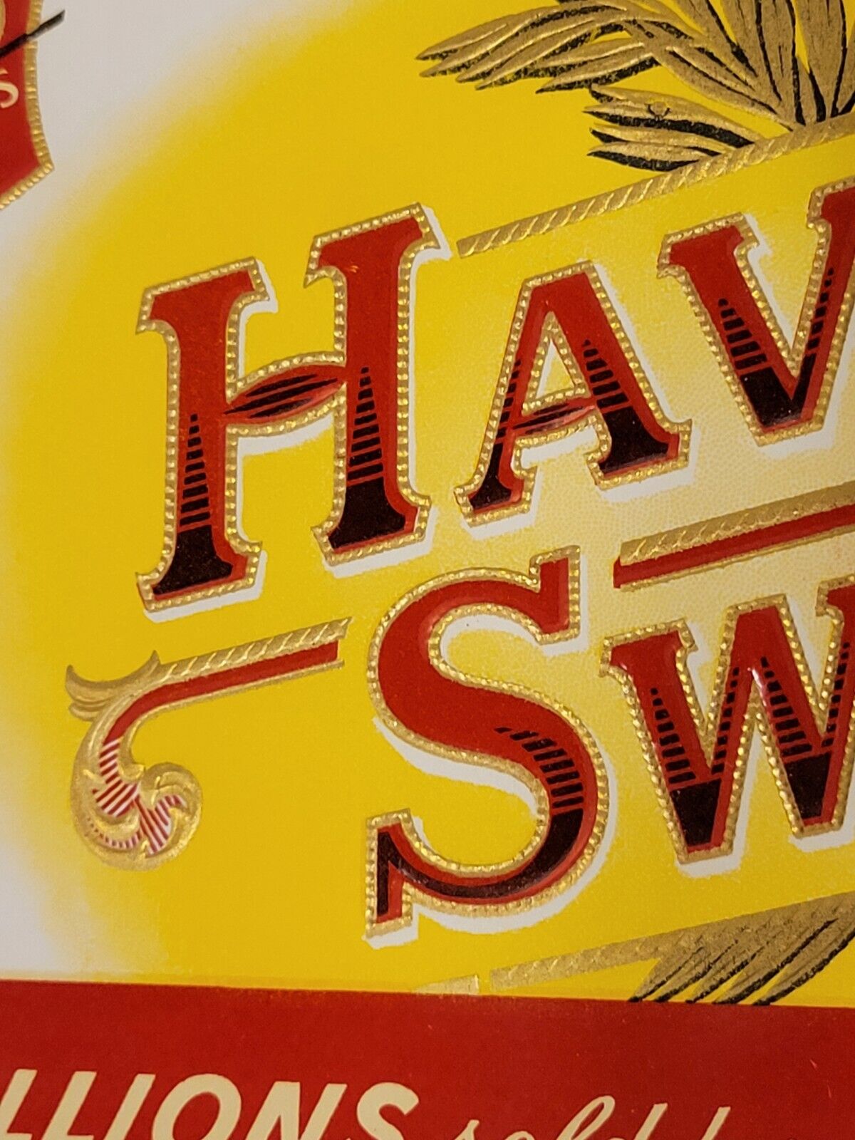 Wholesale Lot of 10 NOS Vintage "Have A Sweet" Cigar Box Inner Labels Embossed