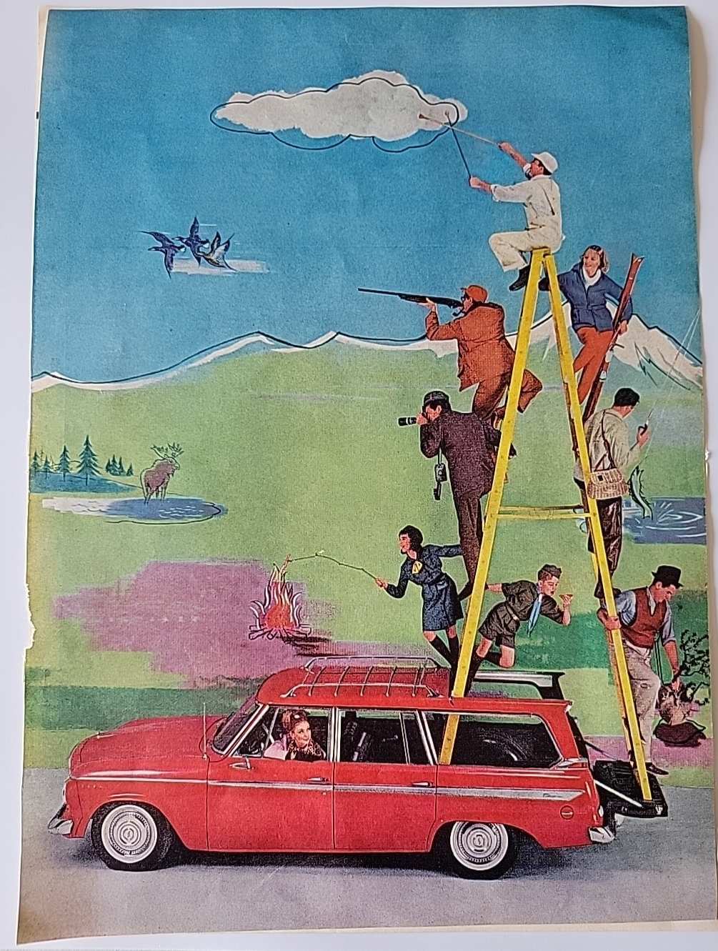 Vintage Studebaker Lark Wagonaire Enter To Win 1963 2 Page Print Ad