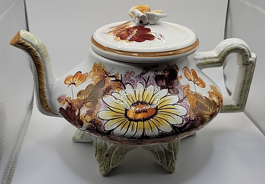 VINTAGE PAUL'S GIFTS COOKIE JAR NOVELTY COOKIE JAR 70'S FLORAL DESIGN NOS 728