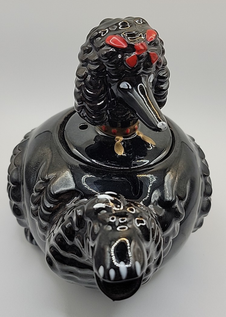 VINTAGE PAUL'S GIFTS 1950's BLACK POODLE TEAPOT NOS