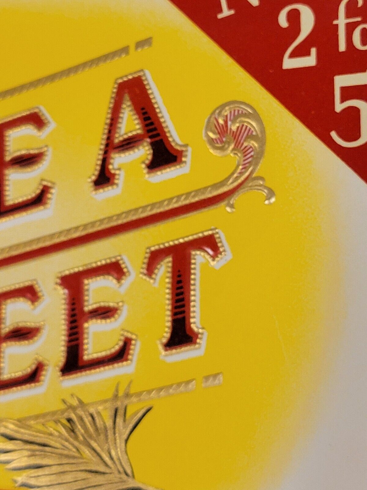 Wholesale Lot of 10 NOS Vintage "Have A Sweet" Cigar Box Inner Labels Embossed