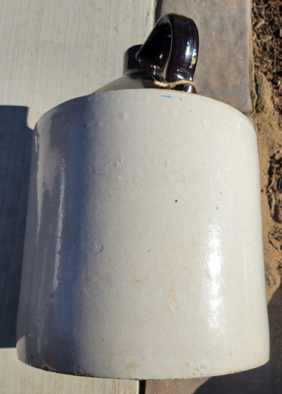 C. 1900 Antique 2 Gal MASCARO TONIQUE FOR THE HAIR SALT GLAZED? STONEWARE JUG