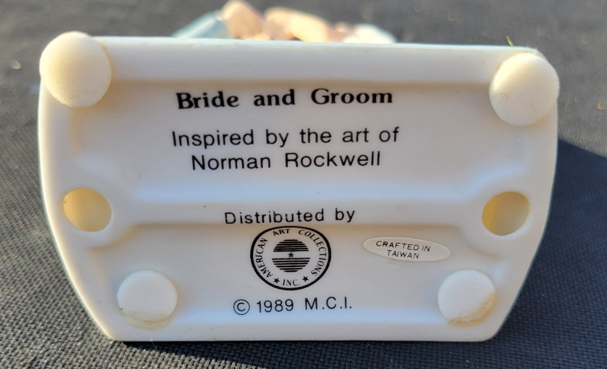 Vintage Norman Rockwell BRIDE AND GROOM Figurine 1989