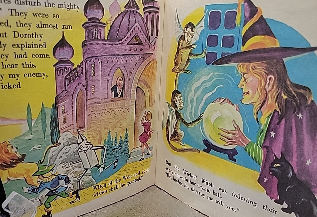 Book & Record 'The Wizard Of Oz' 1970's by Peter Pan Recs 45 RPM w Book