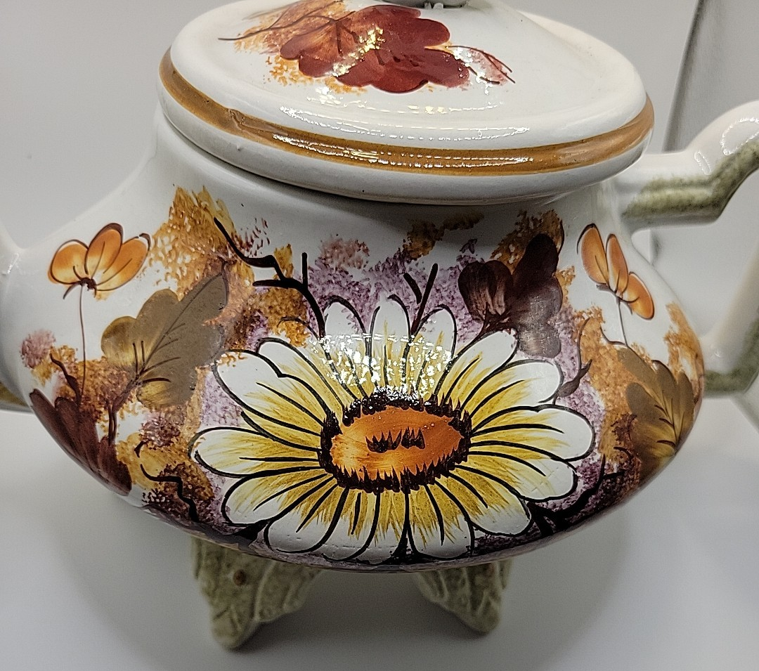 VINTAGE PAUL'S GIFTS COOKIE JAR NOVELTY COOKIE JAR 70'S FLORAL DESIGN NOS 728