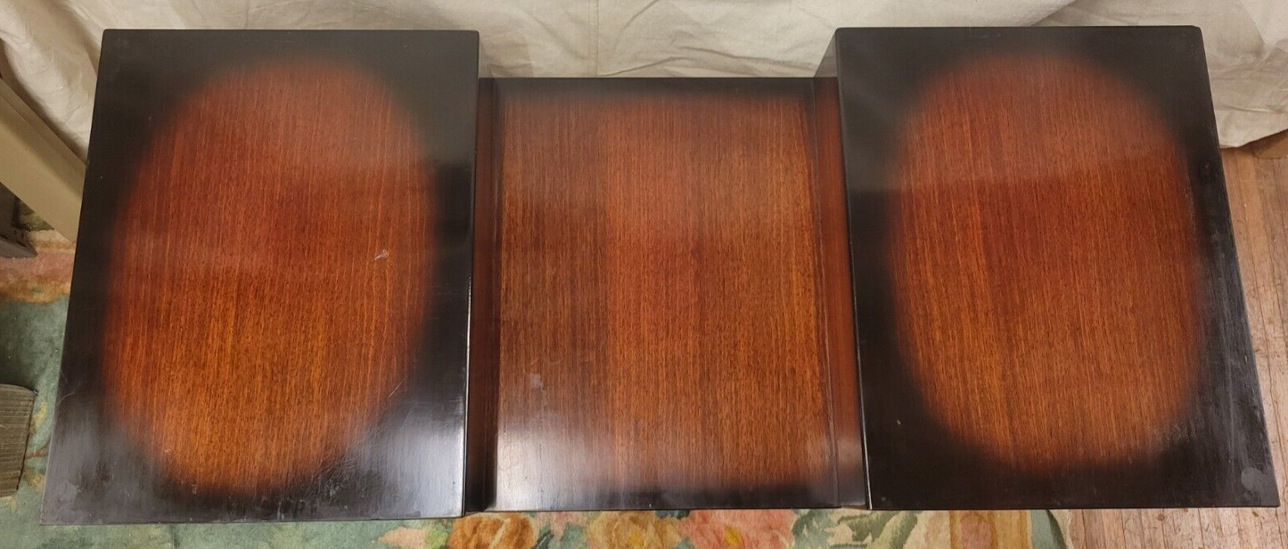 Vintage MCM Spray to Fade Coffee Table w Secret Drawers