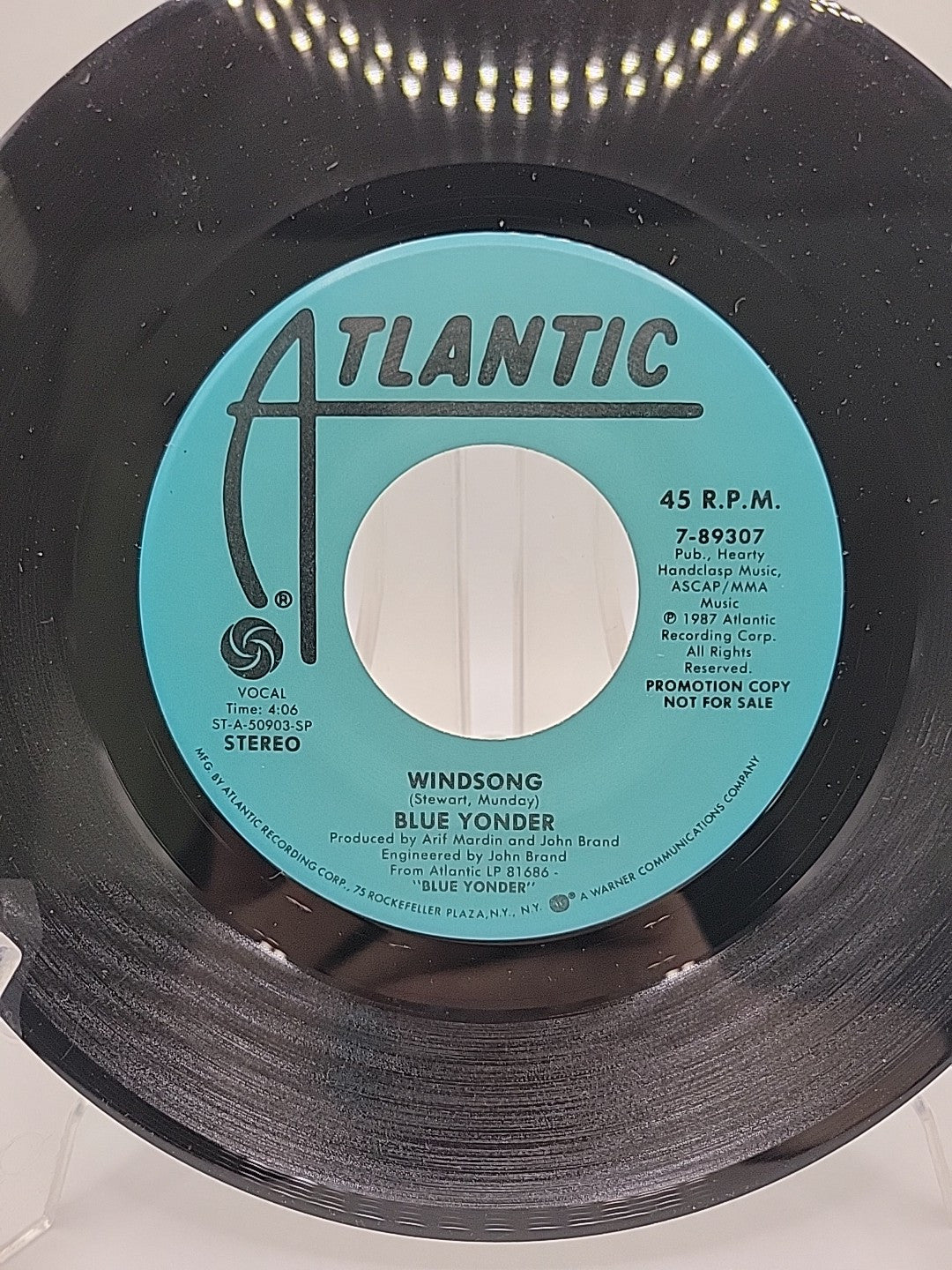 Windsong BLUE YONDER Atlantic Records 45 Promo 1987