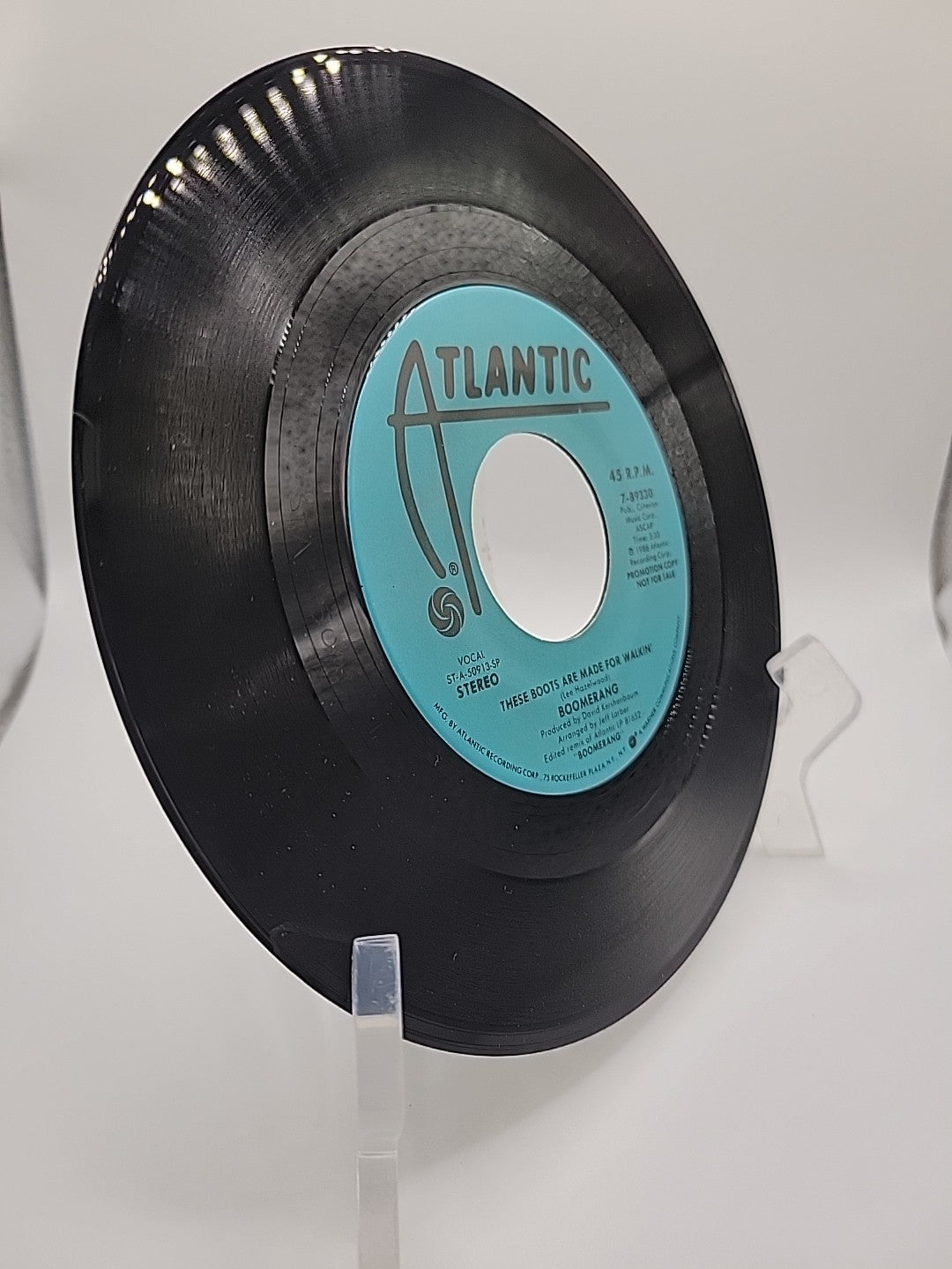Boomerang THESE BOOTS ARE MADE FOR WALKING Atlantic Records Promo 45 1986