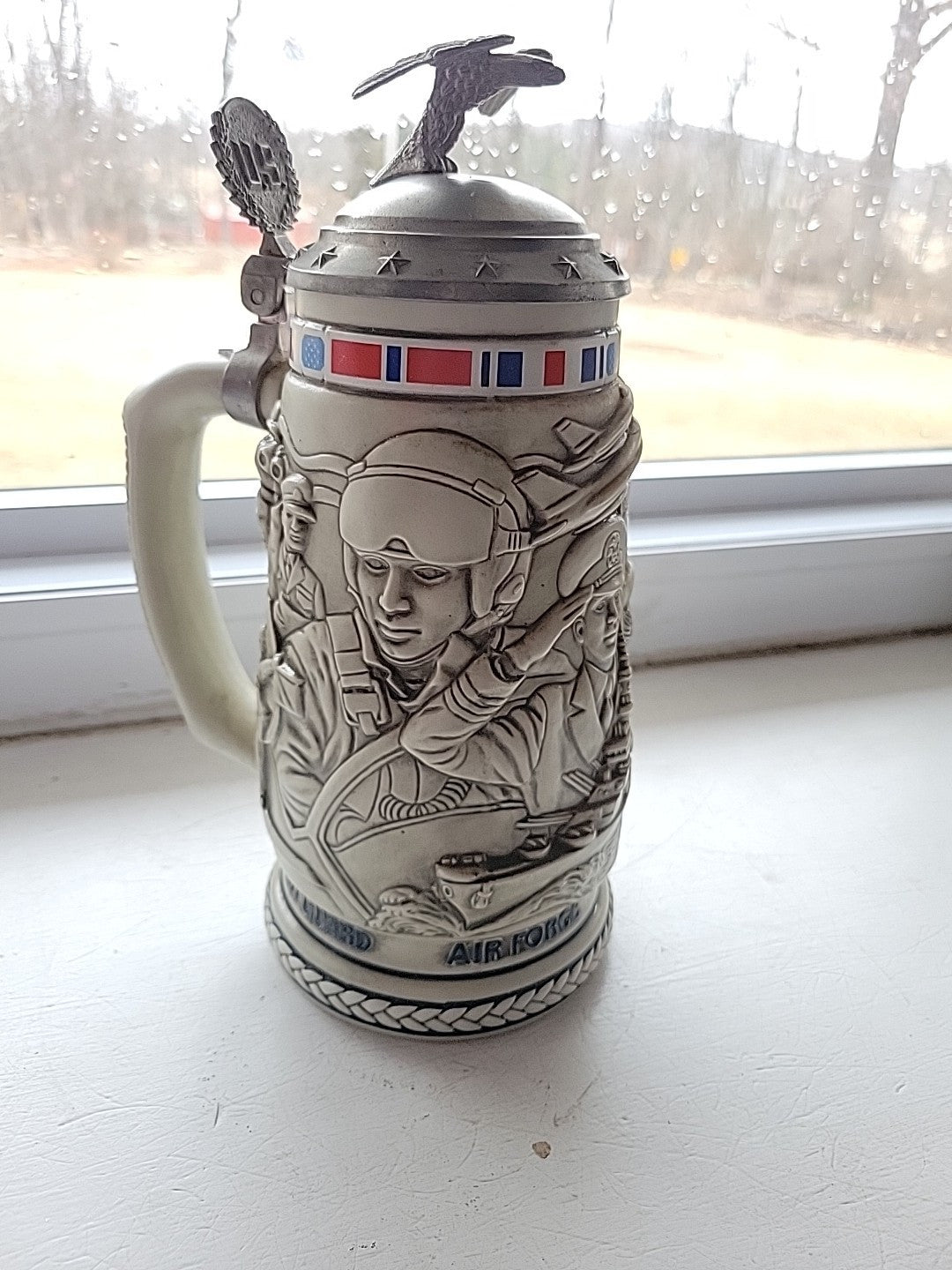 Avon Beer Stein Tribute To The American Armed Forces 1990 Ceramarte