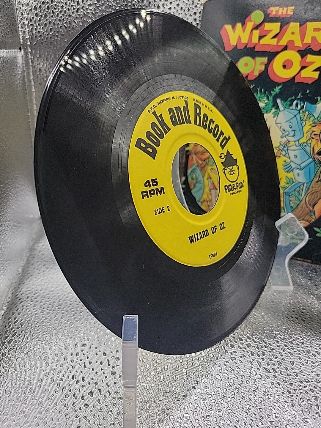 Book & Record 'The Wizard Of Oz' 1970's by Peter Pan Recs 45 RPM w Book