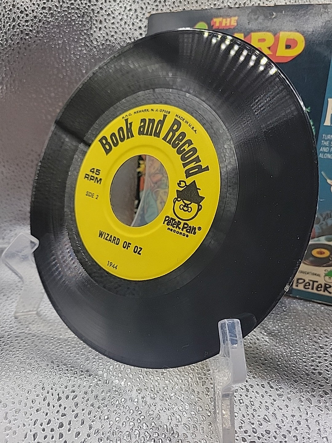 Book & Record 'The Wizard Of Oz' 1970's by Peter Pan Recs 45 RPM w Book