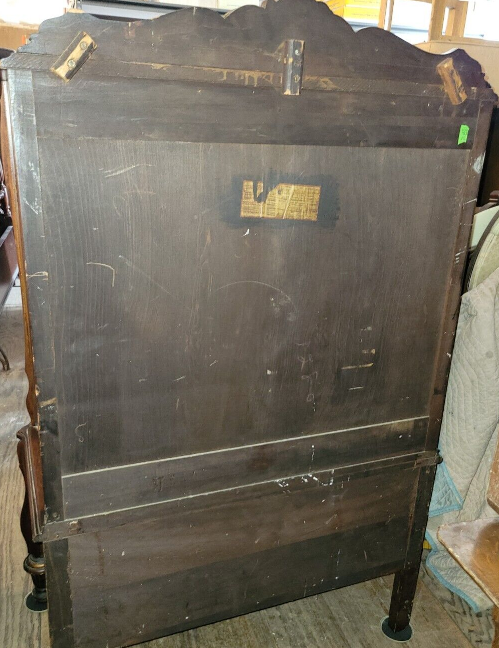 Vintage Walnut Mens Chest of Drawers Tall Boy Dresser Matches Wardrobe Bed 1930s