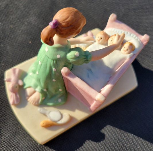 Vintage Norman Rockwell LITTLE MOTHER Figurine 1983