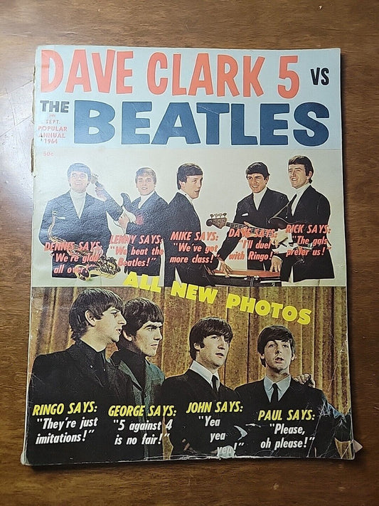 'Dave Clark 5 vs The Beatles' Popular Annual Magazine 1964