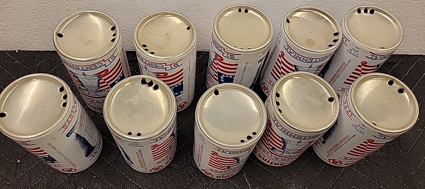 1976 Ballantine Salutes USA Bicentennial Pull Tab 12oz Empty Beer Can Punctured