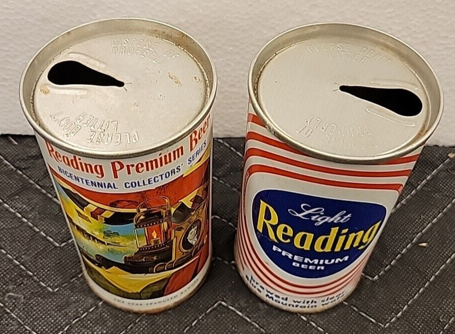 1976 Reading Premium Pull Tab Bicentennial Star Spangled Banner Empty 12oz Can