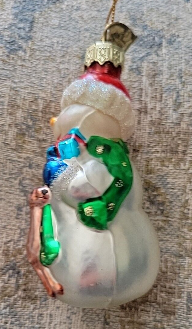 2001 Thomas Pacconi Classics, Tree Ornament Christmas Snowman w Deer