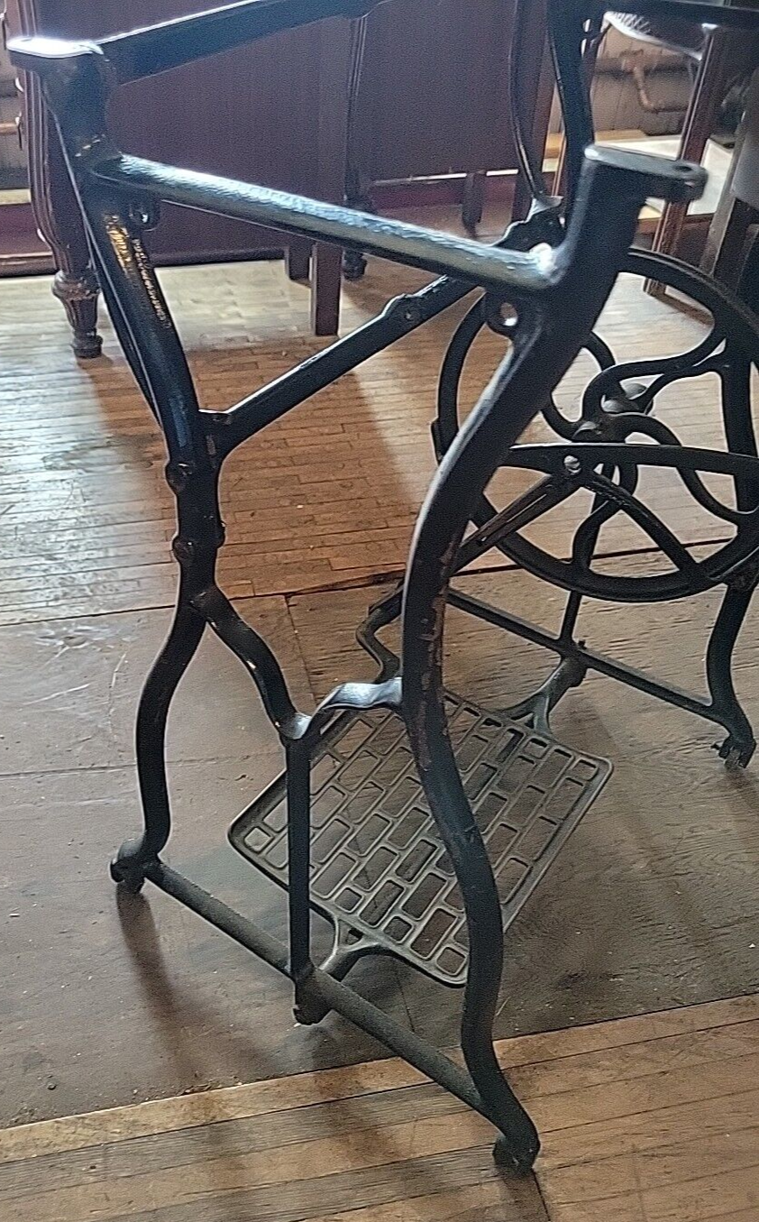 Vintage Treadle Sewing Machine Base Perfect for Repurposing Wrought Iron