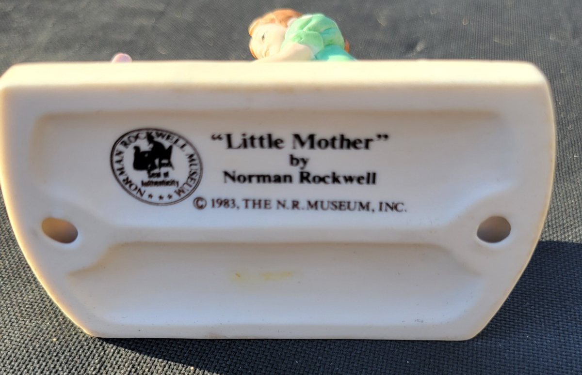 Vintage Norman Rockwell LITTLE MOTHER Figurine 1983