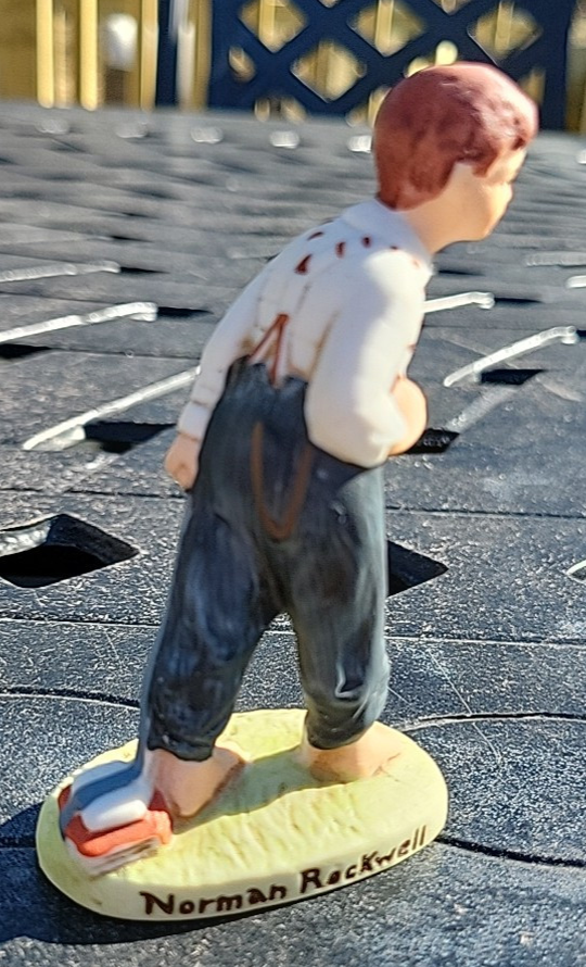Vintage Norman Rockwell School Boy Figurine by Dave Grossman SEP Collection 1979
