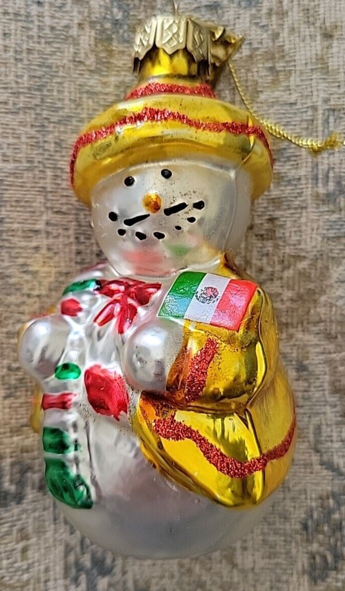 2001 Thomas Pacconi Classics, Tree Ornament Christmas Mexico Snowman