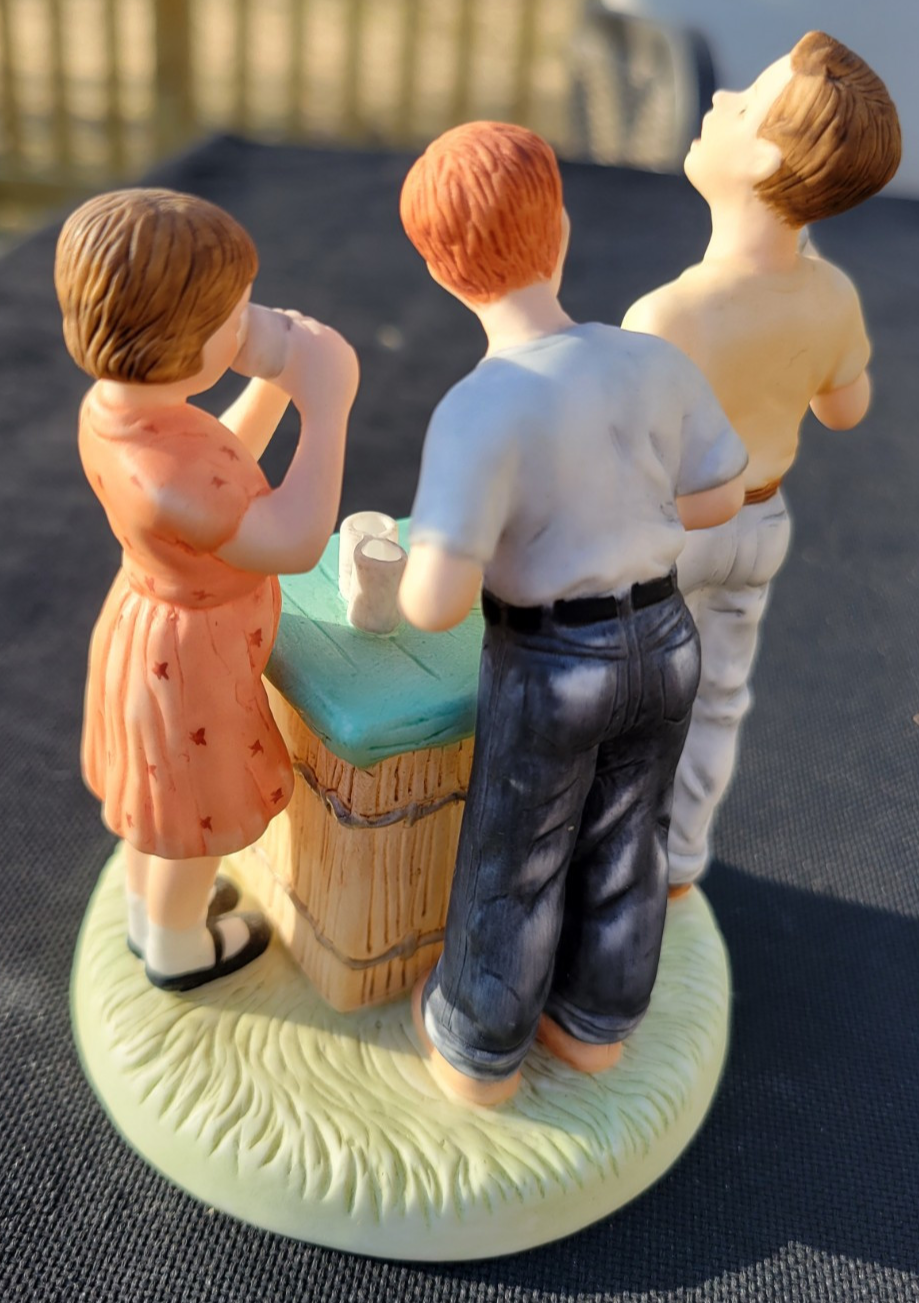 Vintage Norman Rockwell LEMONADE STAND Gorham Figurine LE 508/15000 1986