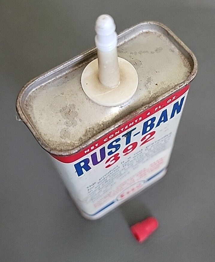 VINTAGE ESSO - RUST-BAN 392• 4 Oz  RUST PREVENTIVE CAN -  BY HUMBLE OIL CO.