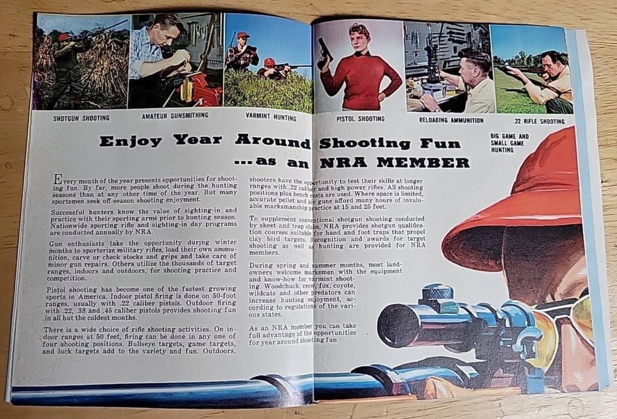 Vintage Pull Out Booklet 'The Story Of The National Rifle Association' 1960's