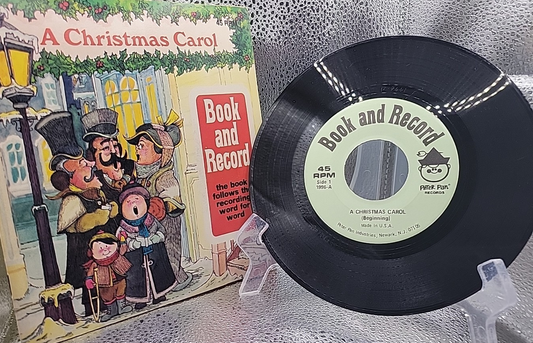 Book & Record 'A Christmas Carol' 1977 by Peter Pan Recs 45 RPM w Book