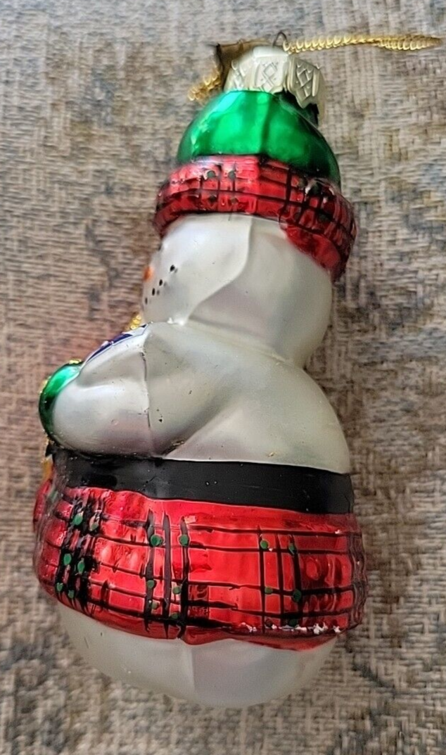 2001 Thomas Pacconi Classics, Tree Ornament Christmas Scotland Snowman In Kilt