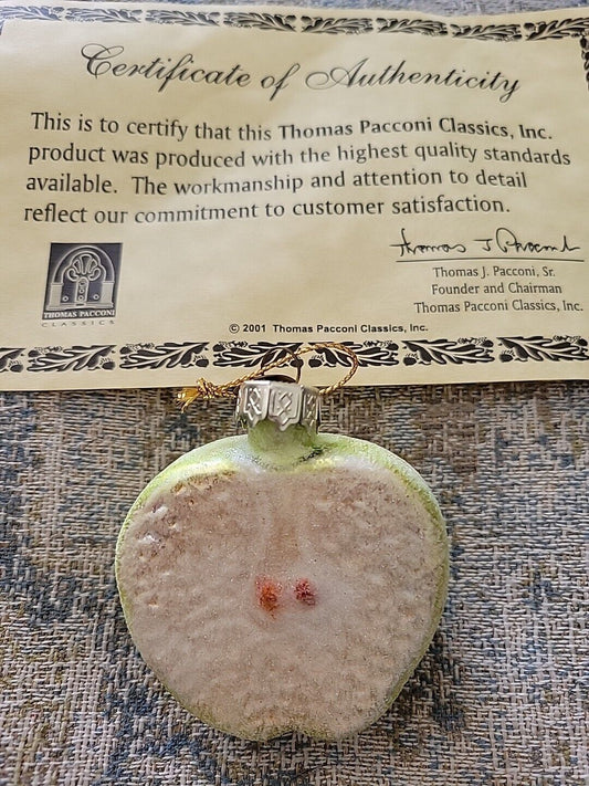 2001 Thomas Pacconi Classics, Tree Ornament Frosted Sliced Apple