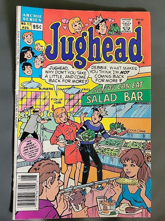 Vintage Comic Archie Series Jughead #13 August 1989