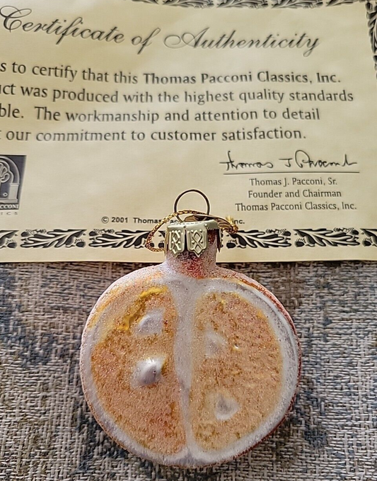 2001 Thomas Pacconi Classics, Tree Ornament Frosted Sliced Orange