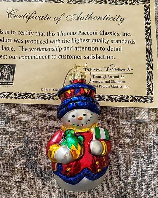 2001 Thomas Pacconi Classics, Tree Ornament Christmas Nigeria Snowman