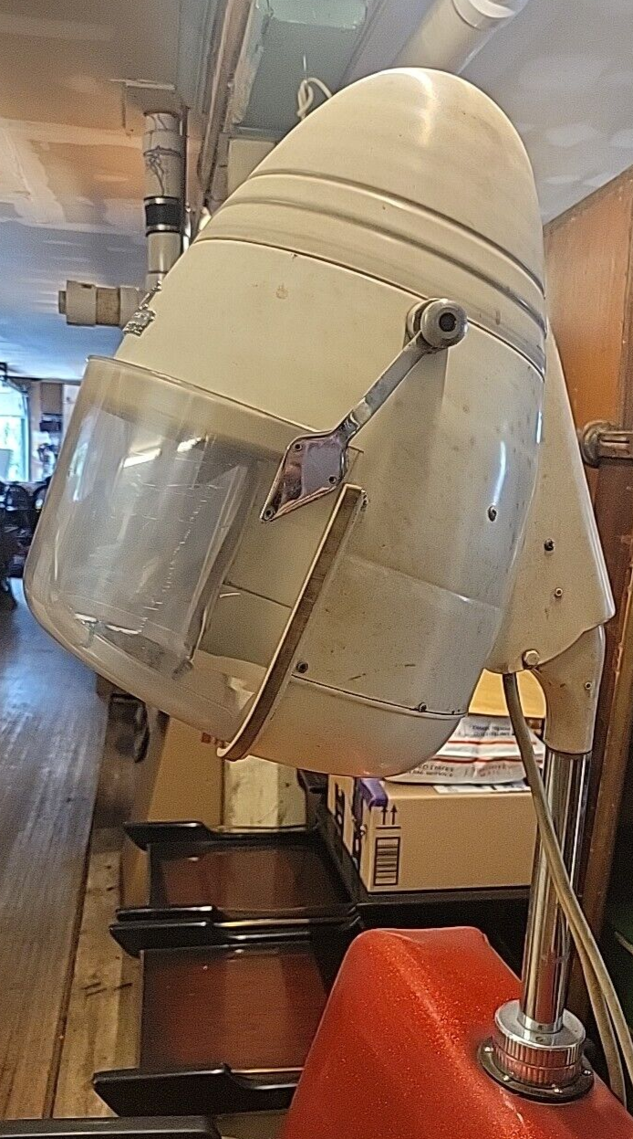 Vintage Retro Beehive Hair Dryer 1950's Sparkily Red Vinyl Chair 3 Available