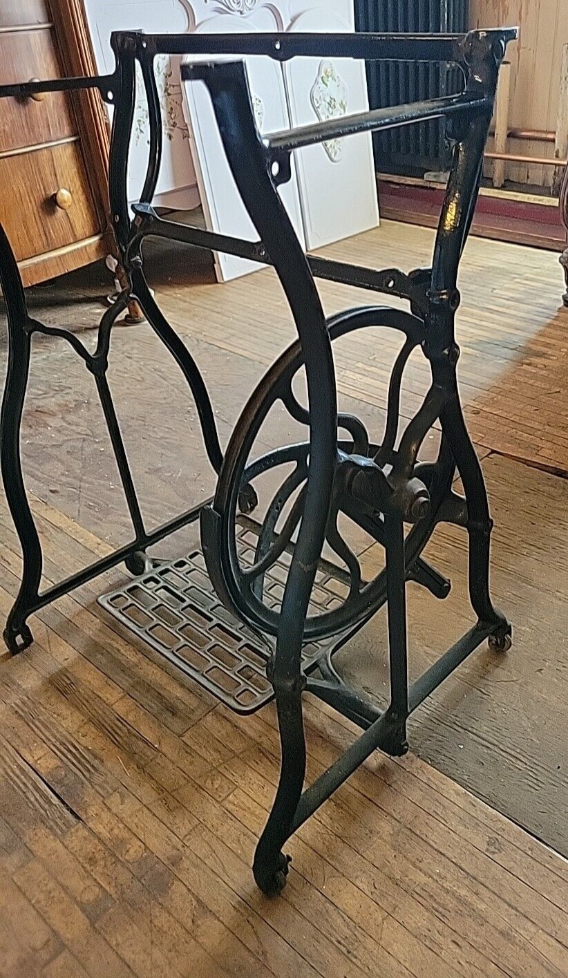 Vintage Treadle Sewing Machine Base Perfect for Repurposing Wrought Iron