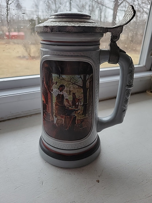 AVON The Building of America Beer Stein Collection “The Blacksmith” Vintage 80’s