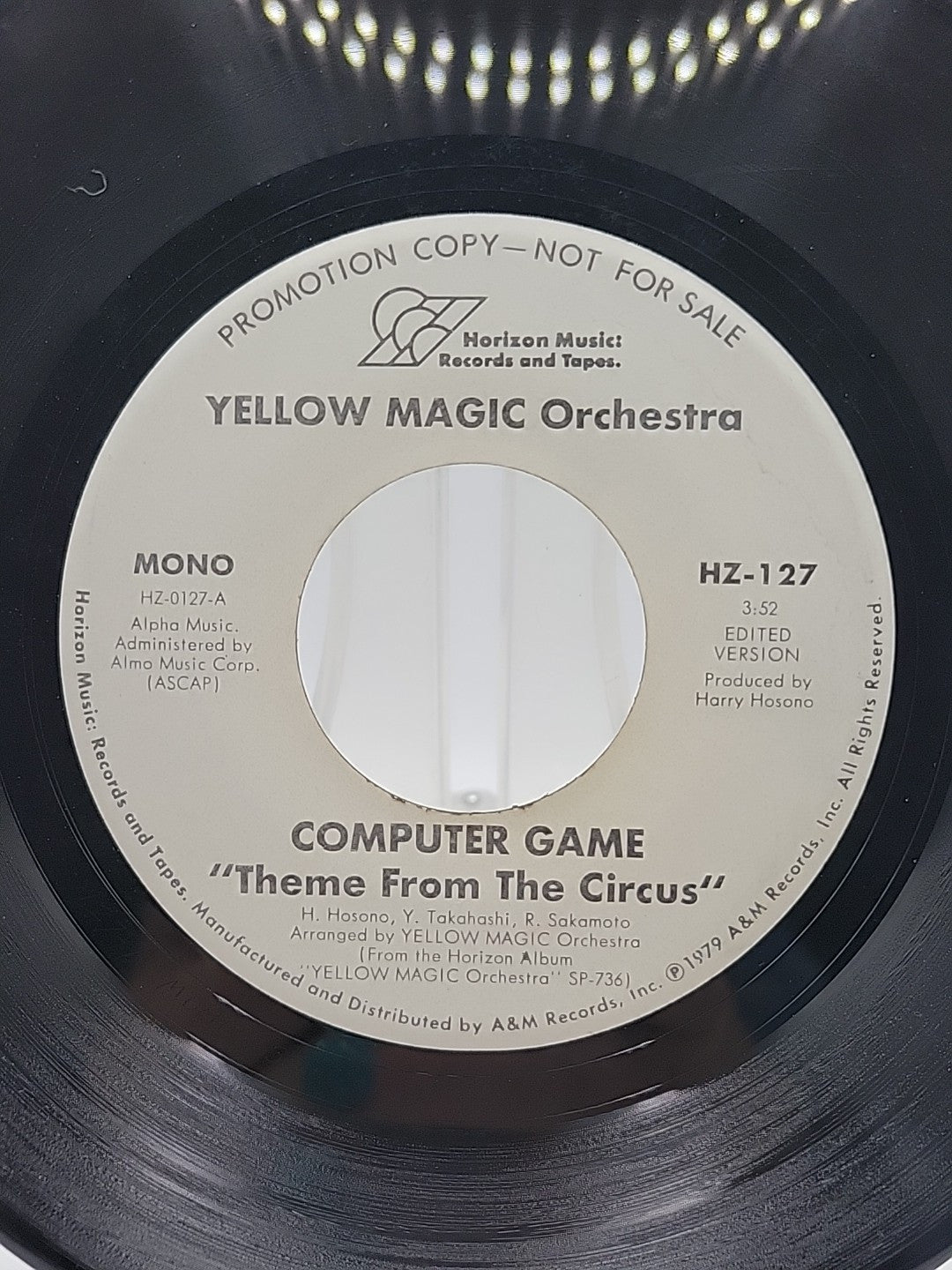 Yellow Magic Orchestra COMPUTER GAME Horizon Music Records Promo 45 1979
