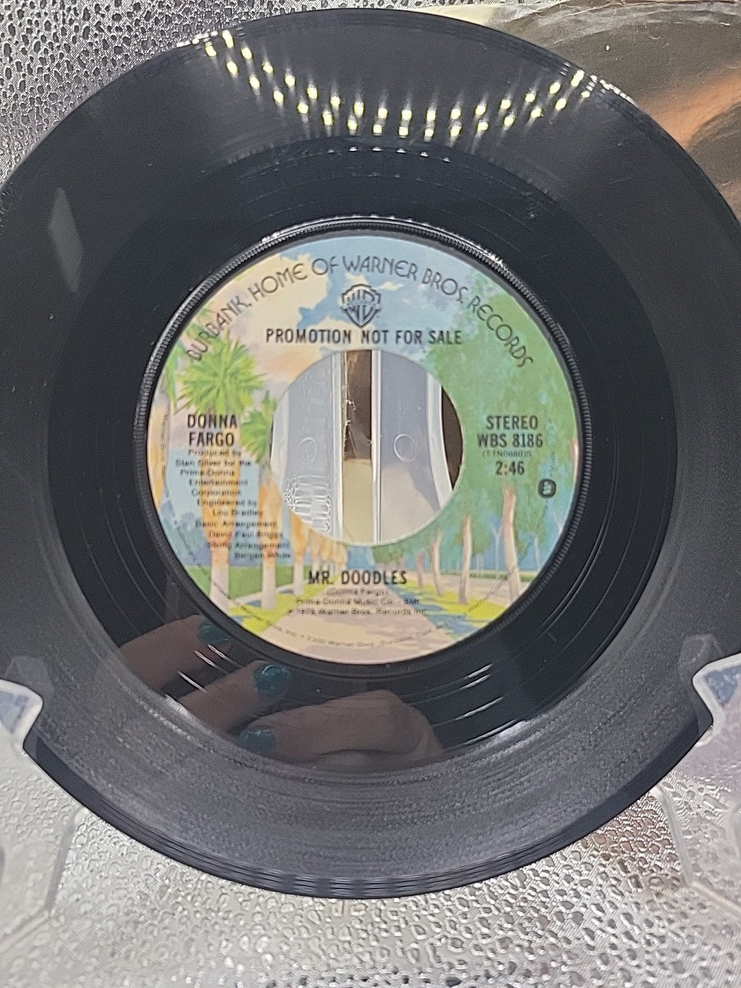 WB Promo 45 Record Donna Fargo Mr. Doodles 1976 WBS8186 w Sleeve NICE!